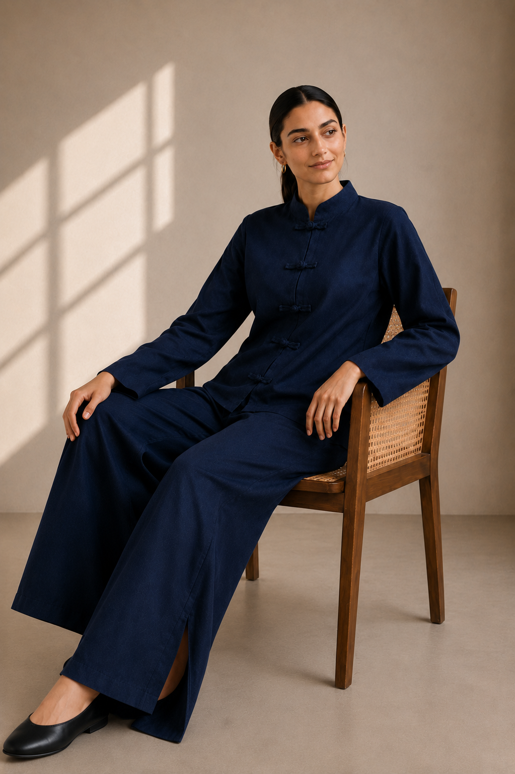 Soft Khaddar Co-ord Set, Midnight Knot Co-ord