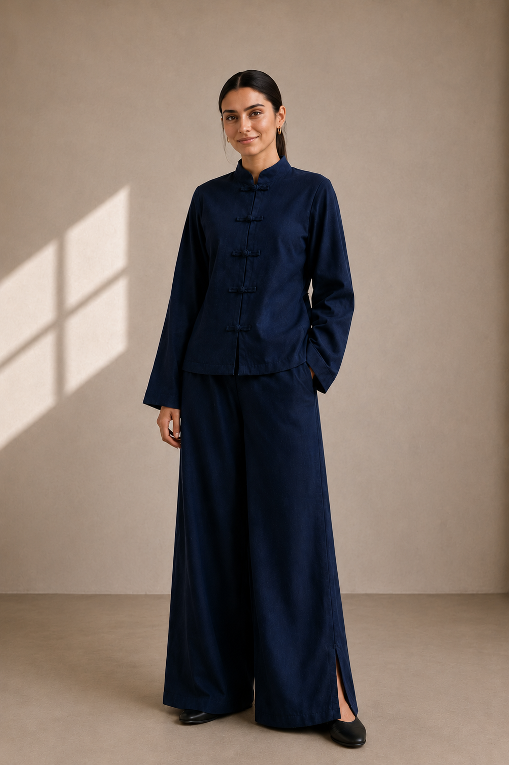 Soft Khaddar Co-ord Set, Midnight Knot Co-ord